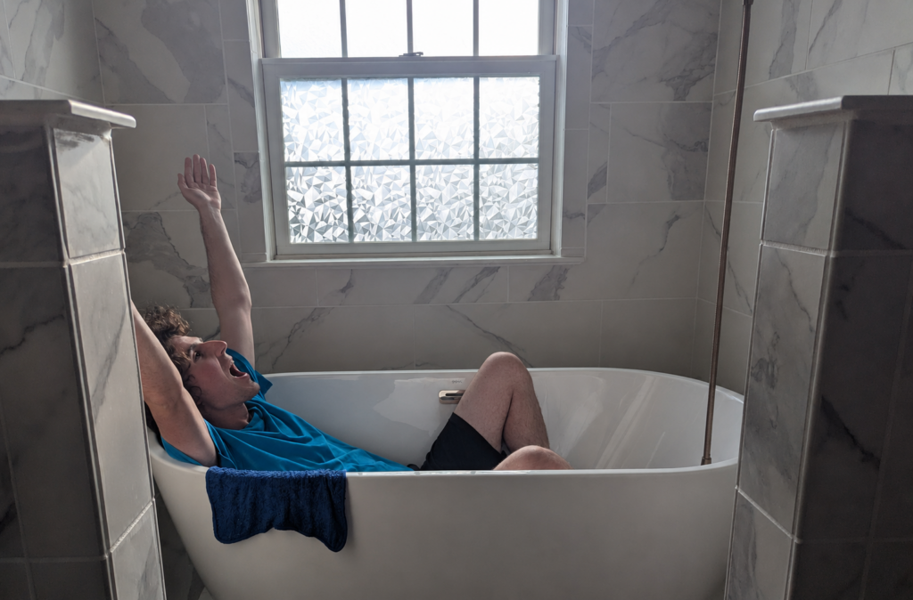 Bathtub lacking money
